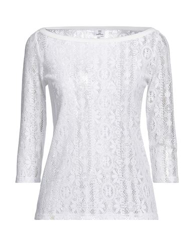 Shop Gil Santucci Woman T-shirt White Size 4 Polyester, Polyamide