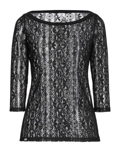 Shop Gil Santucci Woman T-shirt Black Size 6 Polyester, Polyamide