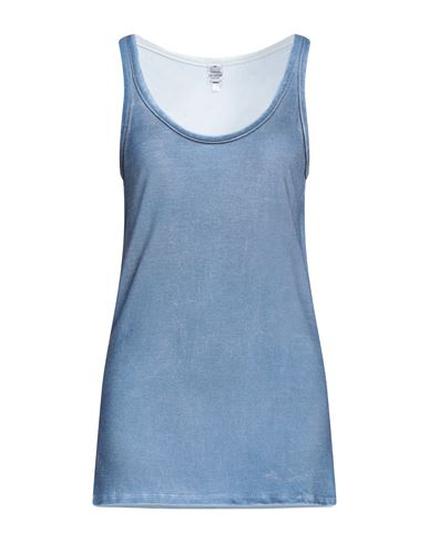 Bonneterie Universel Woman Tank Top Blue Size 3 Viscose In Blue