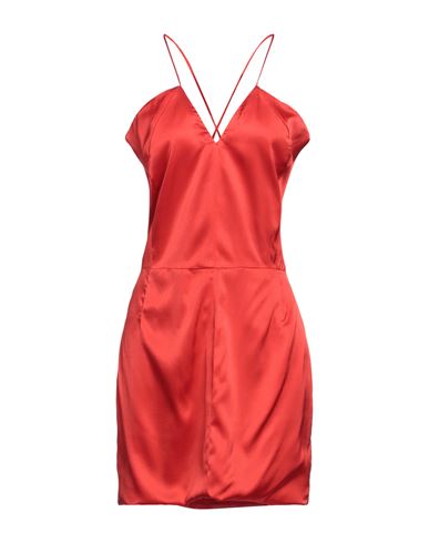 Maria Vittoria Paolillo Mvp Woman Mini Dress Red Size 10 Silk, Elastane, Polyester