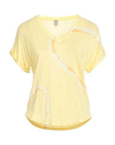 Shop Bonneterie Universel Woman T-shirt Yellow Size 2 Linen, Elastane