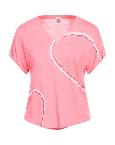 Shop Bonneterie Universel Woman T-shirt Fuchsia Size 0 Linen, Elastane In Pink