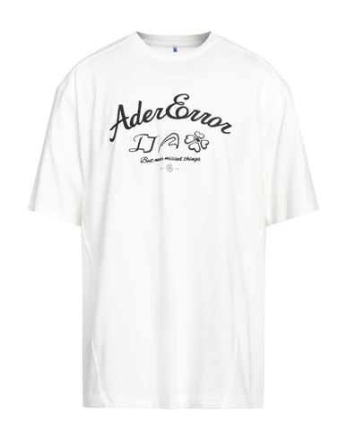 Ader Error Man T-shirt White Size 2 Cotton, Polyester, Elastane