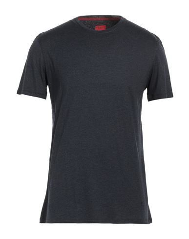 Shop Isaia Man T-shirt Midnight Blue Size Xxl Silk