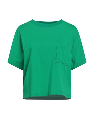 Solotre Woman T-shirt Green Size 1 Cotton