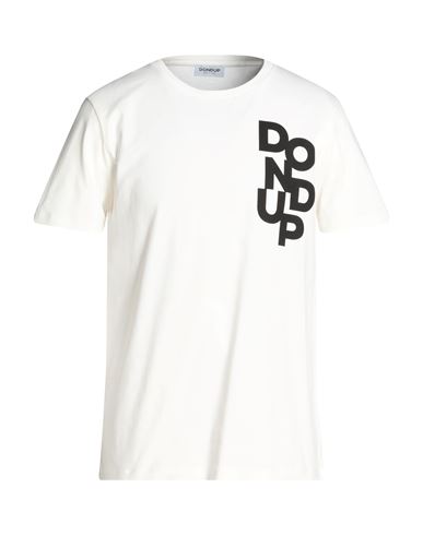 Dondup Man T-shirt Off White Size Xxl Cotton