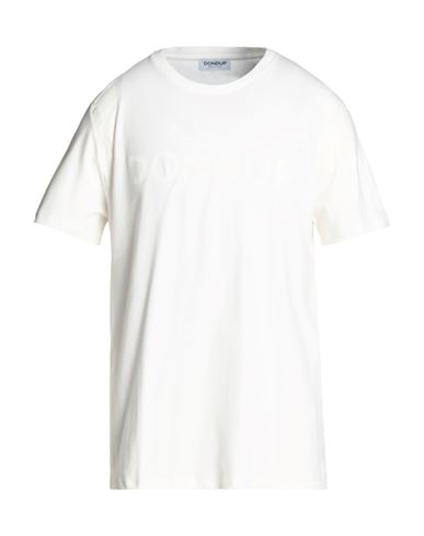Dondup Man T-shirt Off White Size Xxl Cotton