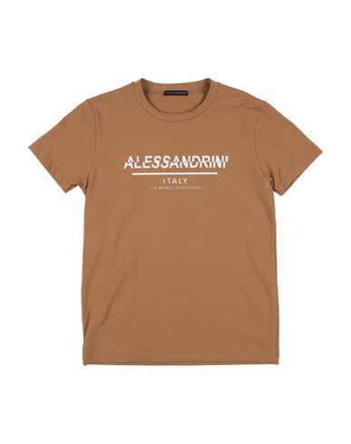 DANIELE ALESSANDRINI DANIELE ALESSANDRINI TODDLER BOY T-SHIRT CAMEL SIZE 6 COTTON, ELASTANE 