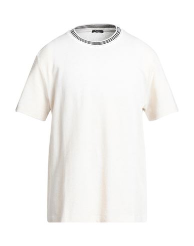 Peserico Man T-shirt Cream Size 46 Cotton, Linen In White