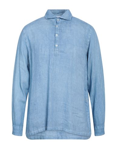 Altea Man Shirt Light Blue Size Xl Linen