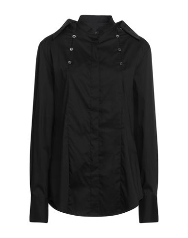 Balossa Woman Shirt Black Size 8 Cotton, Nylon, Elastane