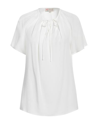Maison Common Woman Top White Size 18 Acetate, Silk