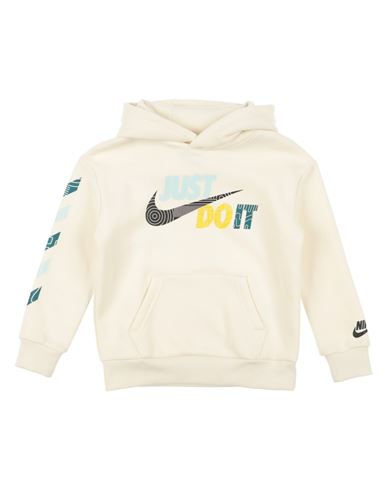 Nike Babies'  B Nsw Trend Trekker Flc Po Toddler Boy Sweatshirt Cream Size 7 Cotton, Polyester In White