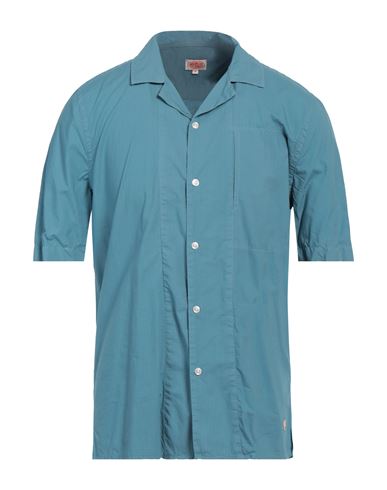 Shop Armor-lux Man Shirt Pastel Blue Size M Cotton