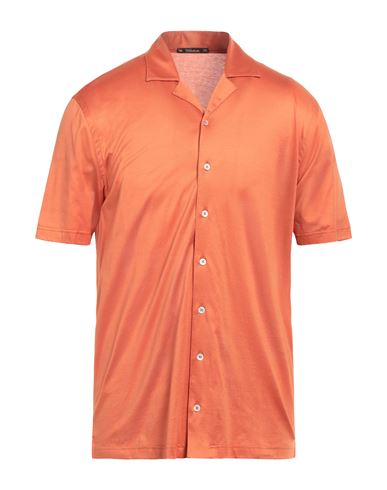 Shop Viadeste Man Shirt Orange Size 46 Cotton