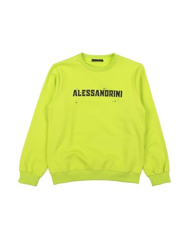 Shop Daniele Alessandrini Toddler Boy Sweatshirt Acid Green Size 6 Cotton, Elastane