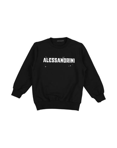 DANIELE ALESSANDRINI DANIELE ALESSANDRINI TODDLER BOY SWEATSHIRT BLACK SIZE 4 COTTON, ELASTANE 