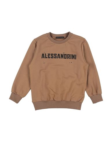 DANIELE ALESSANDRINI DANIELE ALESSANDRINI TODDLER BOY SWEATSHIRT CAMEL SIZE 4 COTTON, ELASTANE 