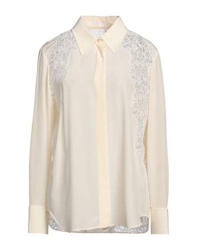 Chloé Woman Shirt Cream Size 10 Silk, Cotton, Polyester In White