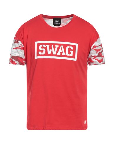 Shop Swag Man T-shirt Red Size M Cotton