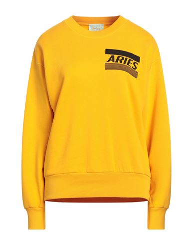 Aries Woman Sweatshirt Yellow Size Xl Cotton