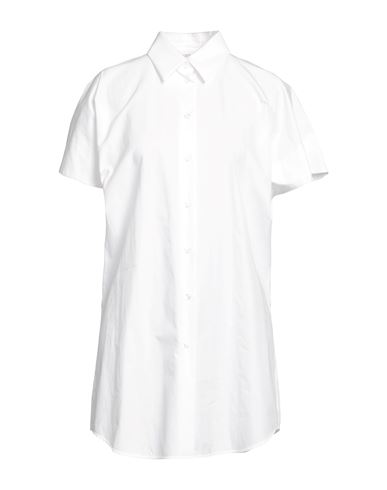 Sportmax Woman Shirt White Size 10 Cotton, Viscose, Elastane