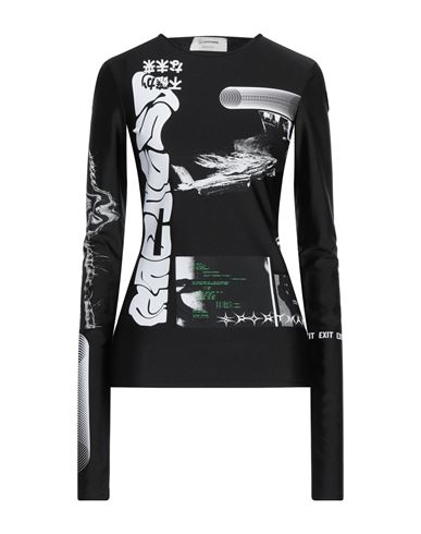 Sportmax Woman T-shirt Black Size S Polyamide, Elastane