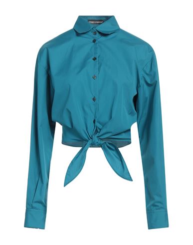 Dolce & Gabbana Woman Shirt Pastel Blue Size 2 Cotton