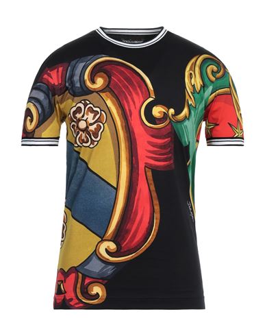 Dolce & Gabbana Man T-shirt Black Size 36 Cotton, Elastane