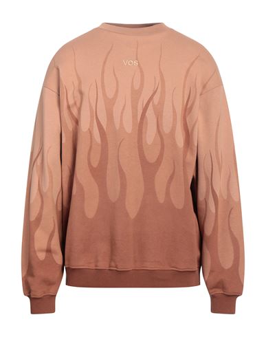 Shop Vision Of Super Man Sweatshirt Light Brown Size M Cotton In Beige