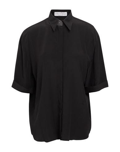 Brunello Cucinelli Woman Shirt Black Size S Silk, Brass