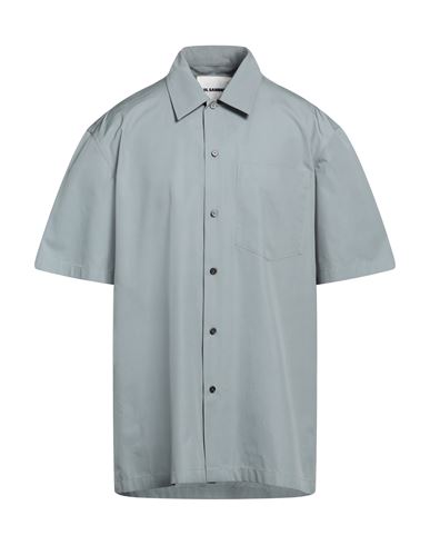 Jil Sander Man Shirt Grey Size 16 Cotton In Gray