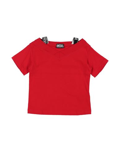 Diesel Toddler Girl T-shirt Red Size 6 Cotton, Nylon, Polyester, Elastane In Red