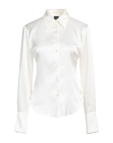Pinko Woman Shirt White Size 10 Silk, Elastane