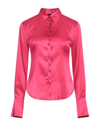 Pinko Woman Shirt Fuchsia Size 10 Silk, Elastane
