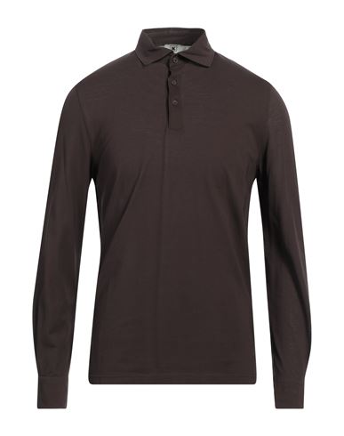 Kired Man Polo Shirt Cocoa Size 42 Cotton In Brown