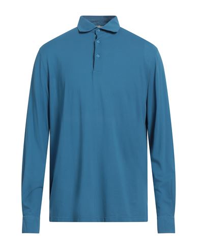 Kired Man Polo Shirt Slate Blue Size 38 Cotton