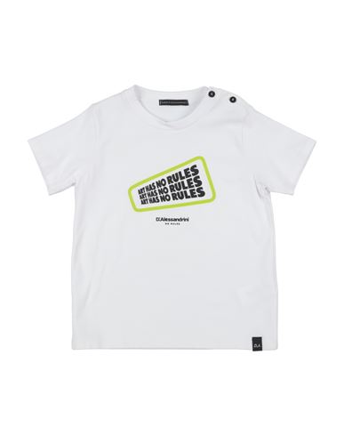 Shop Daniele Alessandrini Toddler Boy T-shirt White Size 4 Cotton, Elastane