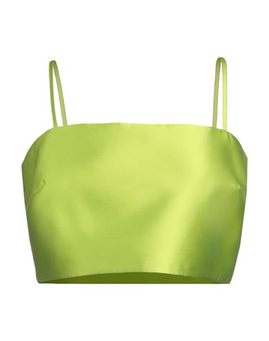 Simona Corsellini Woman Top Acid Green Size 4 Polyester In Green