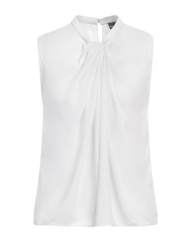 Giorgio Armani Woman Top Light Grey Size 10 Silk In Grey
