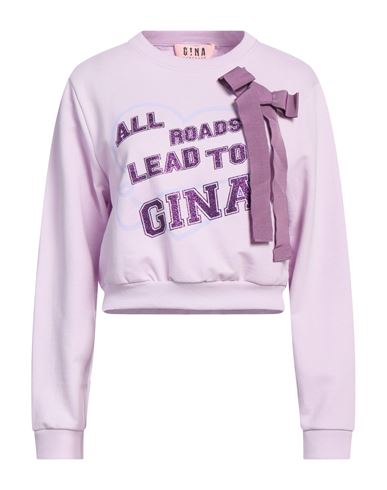 Gina Gorgeous Woman Sweatshirt Light Purple Size Xs Cotton, Polyester, Viscose