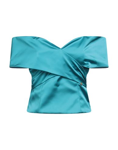 Liu •jo Woman Top Turquoise Size 6 Polyester, Elastane In Blue