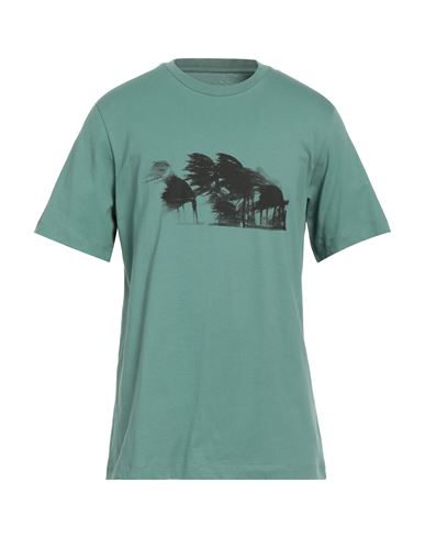 Oamc Man T-shirt Sage Green Size L Organic Cotton, Elastane