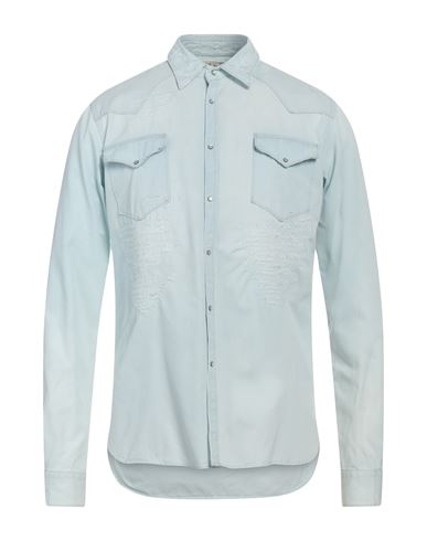 6167 Man Denim Shirt Blue Size 17 ½ Cotton