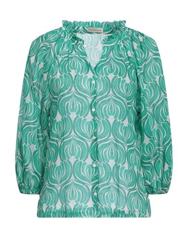 Camicettasnob Woman Shirt Emerald Green Size 10 Cotton
