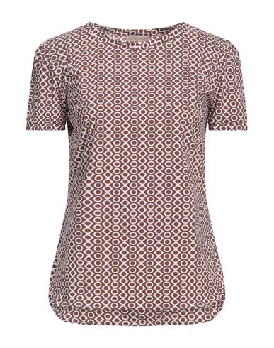 Camicettasnob Woman T-shirt Brown Size 10 Polyamide, Elastane