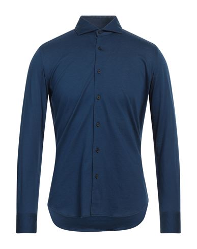 Xacus Man Shirt Navy Blue Size 15 Cotton