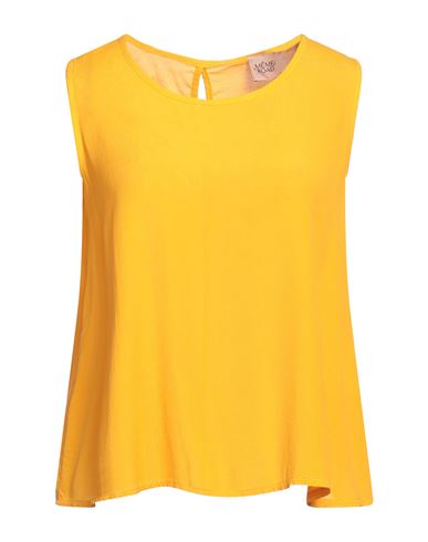 Même Road Woman Top Ocher Size 4 Viscose, Rayon In Yellow