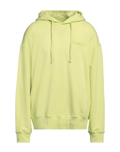 Diadora Man Sweatshirt Acid Green Size M Cotton
