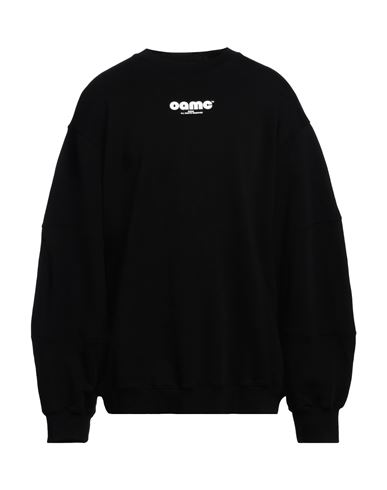 Oamc Man Sweatshirt Black Size M Organic Cotton, Elastane